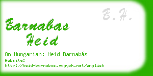 barnabas heid business card